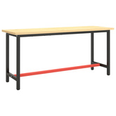 Rama do stołu roboczego, czerwono-czarna, 170x50x79 cm, metal