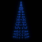 vidaXL Choinka z lampek, na maszt, 200 niebieskich LED, 180 cm