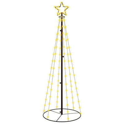 vidaXL Choinka stożkowa, 108 ciepłych białych LED, 70x180 cm