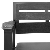Ławka ogrodowa z poduszkami, 2-os., 133 cm, plastik, antracyt