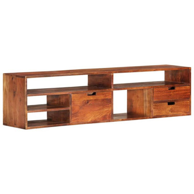 vidaXL Szafka pod TV, 140x30x35 cm, lite drewno akacjowe