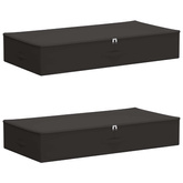 Skrzynia do przechowywania 2 pcs antracytowy 100 x 50 x 18 cm