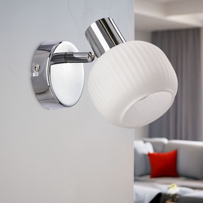 Kinkiet ANDRUS chromowy 1x40W E14  elegancka lampa ścienna klasyczna do salonu sypialni przedpokoju garderoby oświetlenie dodatkowe