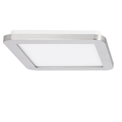 Plafon do łazienki NEXIT minimalistyczny – srebrny satynowy 22,5 cm – plafon z funkcją ściemniania LED 3000K 12W IP44 
