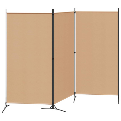 3-panelowy parawan Beżowy 260 x 180 cm tkanina