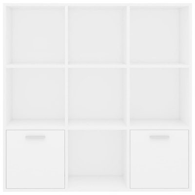 Regał na książki, biały, 98x30x98 cm, materiał drewnopochodny