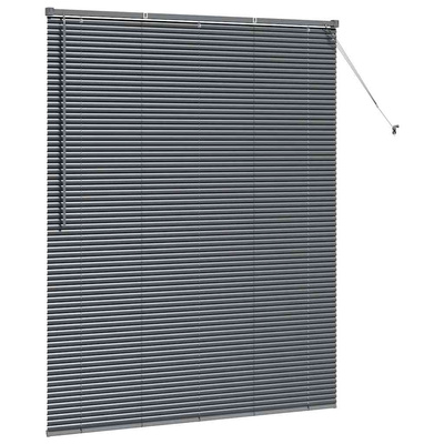Żaluzje weneckie Ciemnoszary 175 x 150 cm Aluminium