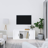 Szafka pod TV, wysoki połysk, biała, 100x35x40 cm vidaXL