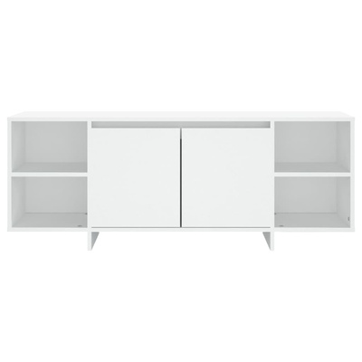 vidaXL Szafka pod TV, biała, 130x35x50 cm, płyta wiórowa