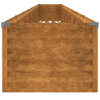 Podwyższona donica, 770x50x36 cm, stal kortenowska