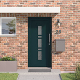 Drzwi Frontowe 98 x 208 cm PVC antracytowy