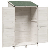 Shed ogrodowy Biały 106,5 x 56 x 176 cm Drewno Świerkowe