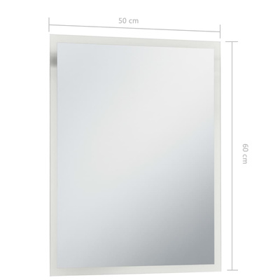 vidaXL Ścienne lustro łazienkowe z LED, 50 x 60 cm wariant 5