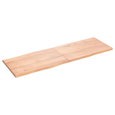 Blat, jasnobrązowy 180x60x(2-4)cm drewno z naturalną krawędzią