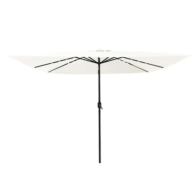 Parasolka ogrodowa piaskowy 295 x 295 x 245 cm Poliester i Stal