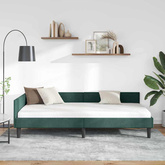 Rama łóżka narożnego Ciemna zieleń 80 x 200 cm Aksamit