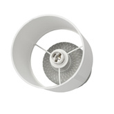 Lampka nocna Iner szara ceramiczna z abażurem Candellux