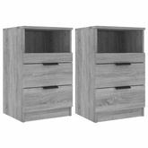 Szafki nocne 2 szt. Szary Sonoma Medium Engineered Wood