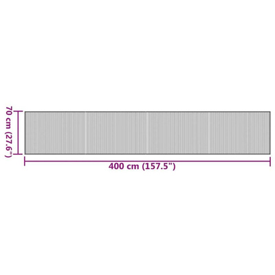 vidaXL Dywan prostokątny, jasny naturalny, 70x400 cm, bambusowy