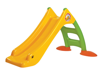Zjeżdżalnia Ogrodowa Dla Dzieci 3-Stopniowa Drabinka Żółta 130cm 424