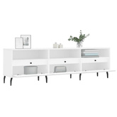 vidaXL Szafka pod TV, biała, 150x30x44,5 cm, materiał drewnopochodny wariant 6