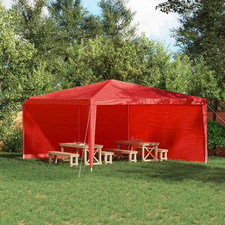 Ściana boczna namiotu na imprezy 2 pcs czerwony 400 x 195 cm
