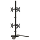na dwa monitory, czarny, stalowy, VESA 75/100 mm Stojak