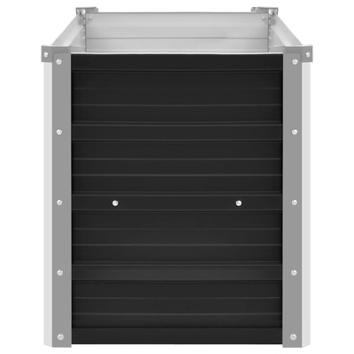 Podwyższona donica, antracyt, 100x40x45 cm, galwanizowana stal