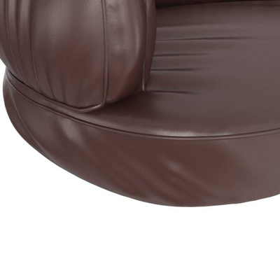 vidaXL Ergonomiczne legowisko dla psa, brąz, 60x42 cm, sztuczna skóra