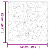 Panele ścienne 24 szt. 50 x 50 cm Biały Pianka XPS