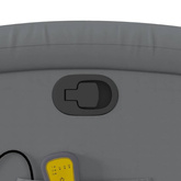 vidaXL Rozkładany fotel masujący, szary, obity sztuczną skórą