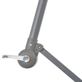 Parasol wiszący z aluminiowym słupkiem, 300 cm, taupe