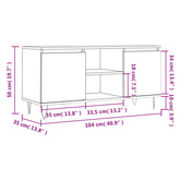 Szafka pod TV, szarość betonu, 104x35x50 cm vidaXL