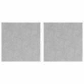 Stopień Kwadrat 2 pcs Srebrny 40 x 40 cm Aluminium