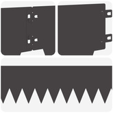 Krawężnik do trawnika 50 szt. 103 x 15 cm Stal Czarny