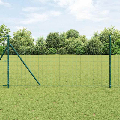 Ogrodzenie Euro 1,4 x 10 m Żelazo pokryte PVC zielony