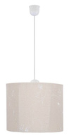 Lampa wisząca z abażurem Farm beżowa tkaninowa 25 cm skandynawska