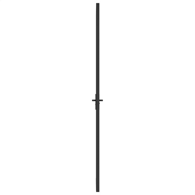 vidaXL Drzwi wewnętrzne, 76x201,5 cm, czarne, matowe szkło i aluminium