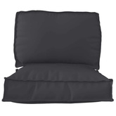 Zestaw poduszek na paletę 2 pcs Czarny Materiał Oxford