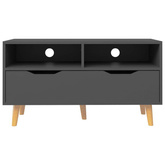vidaXL Szafka pod TV, szara, 90x40x48,5 cm, materiał drewnopochodny