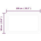 vidaXL Lustro łazienkowe z LED, 100x60 cm