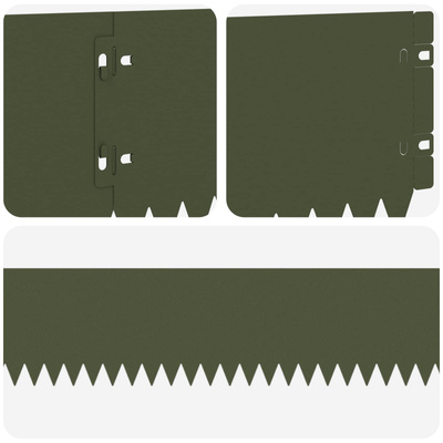 Krawężnik do trawnika 20 szt. 103 x 15 cm Stal Oliwkowy zielony