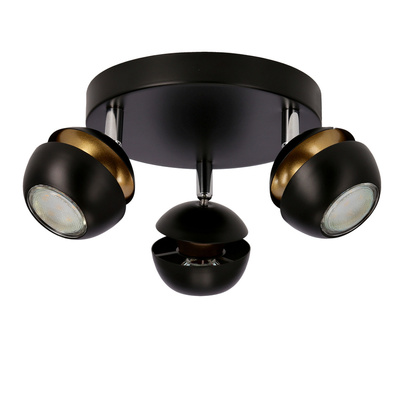 Boni plafon 3x3w gu10 led czarny