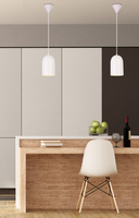 Lampa wisząca owalna biała 1xE27 Oss Ledea 50101184