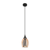 Lampa wisząca miedziana szklany lustrzany klosz Marina Candellux 31-51622