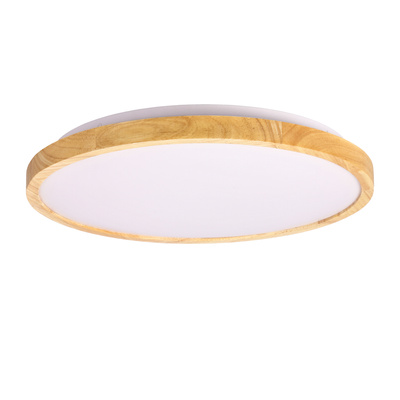 Plafon LED biały + drewniany 24W 4000K lampa Gandava Candellux 14-75253