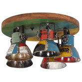 Lampa sufitowa 25 W, wielokolorowa, 50x50x25 cm, E27