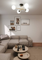 Lampa sufitowa MAGNUM 4 BL OPAL