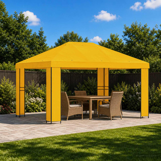 Altana 4 × 3 m żółty Poliester i Stal 190 gsm