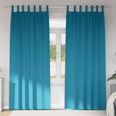Firany blackout z kółkami 2 pcs Turkusowy 260 x 140 cm